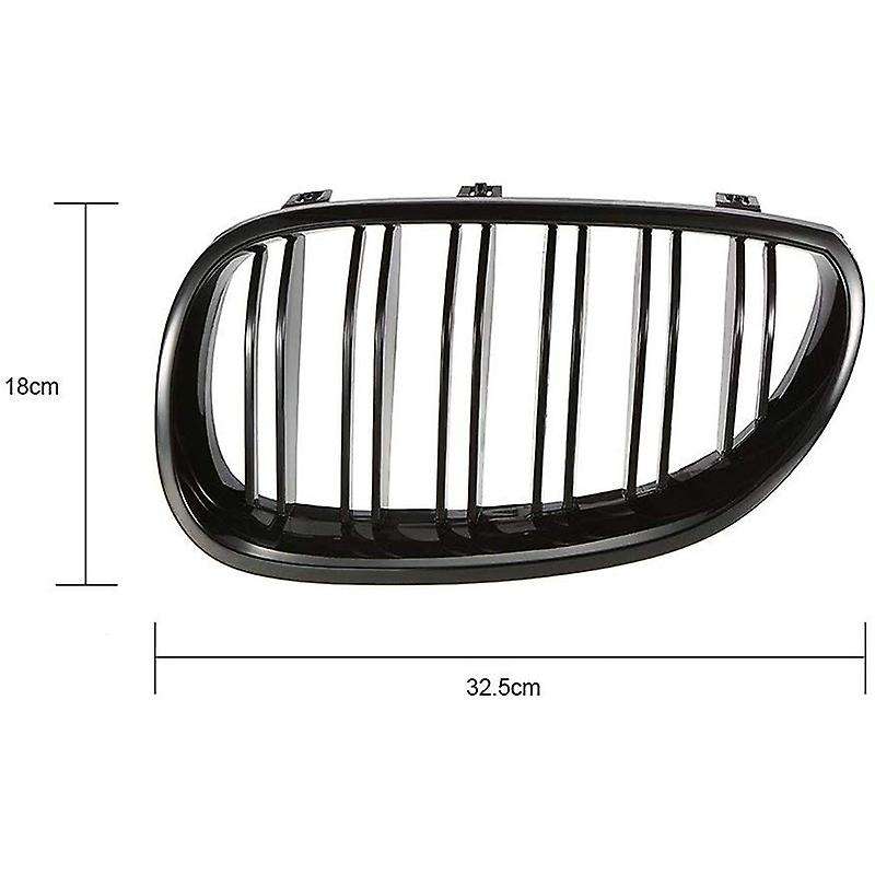 Front Bumper Hood Kidney Grill Replacement Slat Sport Grilles for 5 Series E60 E61 2003-2009(matte