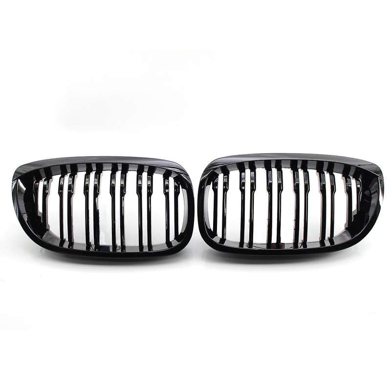 Front Bumper Kidney Double Line Grille Sport Grill Replacement for  E46 3 Series 2-Door Coupe 2003-2