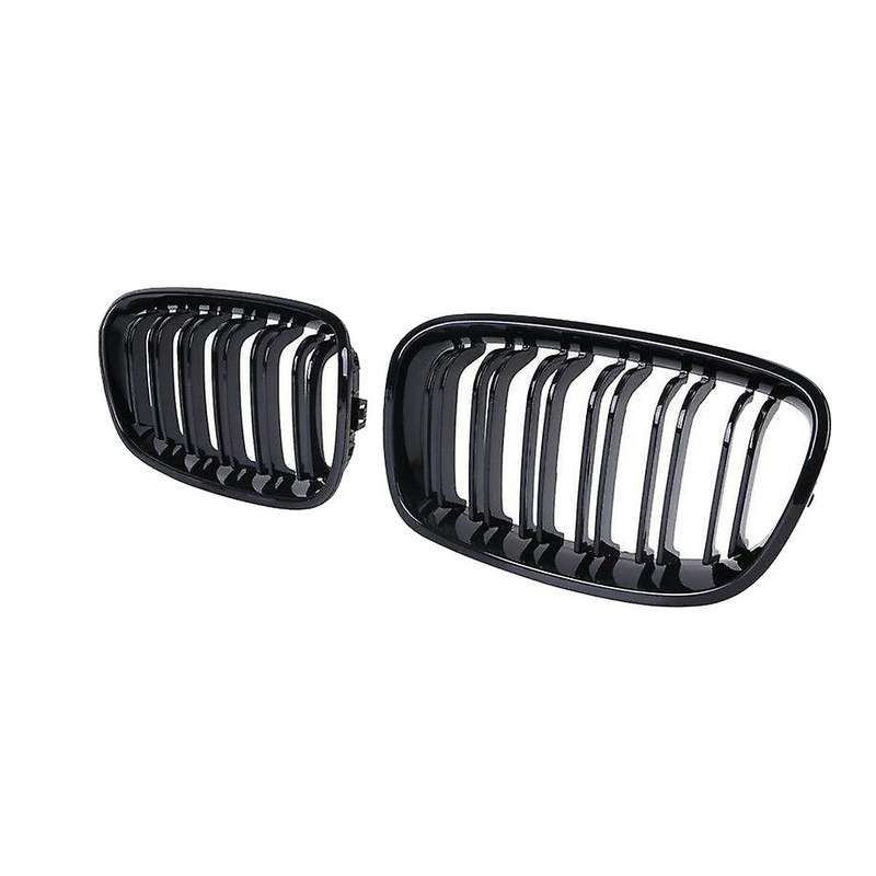 Front Bumper Kidney Double Line Grille Sport Grille Grill Replacement for F20 1 Series 2011-2014 Glo