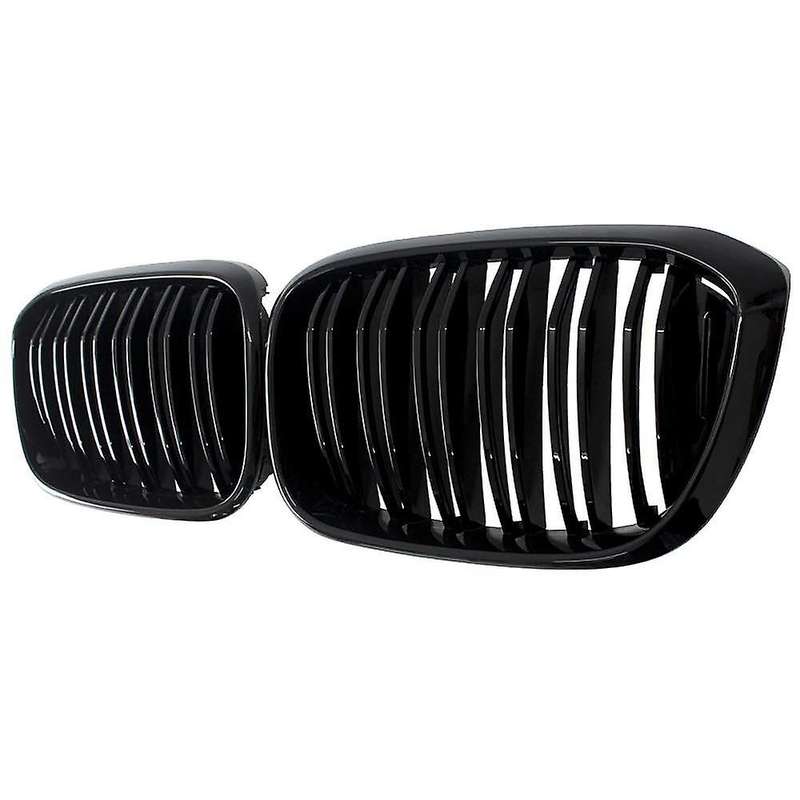 Front Bumper Kidney Grill Replacement Dual Slat Grilles for X3 G01 X4 G02 2018-2020(Gloss Black)X3 G
