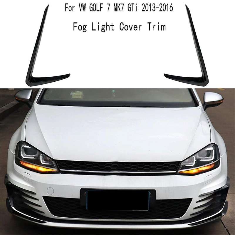 Front Bumper Splitter for GOLF 7 MK7 2013-2016 Fog Light Cover Air Vent Trim Flap Canards Body Kit