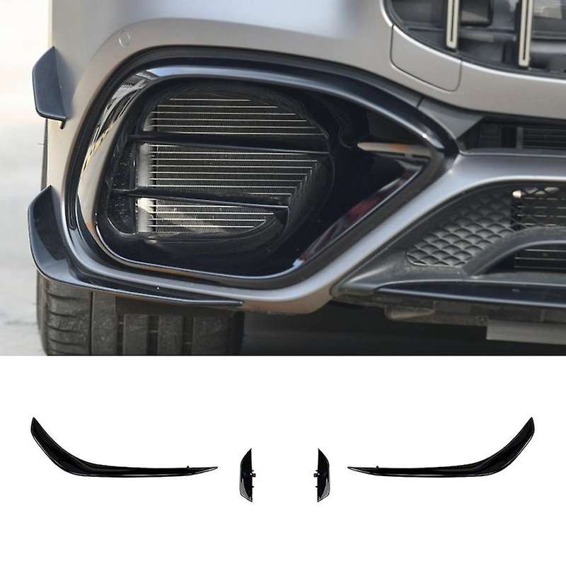Front Bumper Spoiler for CLA45 C118 2020 2021 Glossy Black Bumper Spoilers Fog Lights Decorative Co