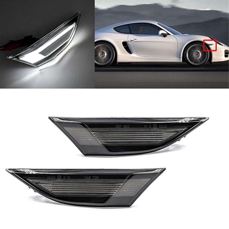 Front Bumper Side Marker Lights for 991 981 718 Turbo 2012+ Left 99163125505