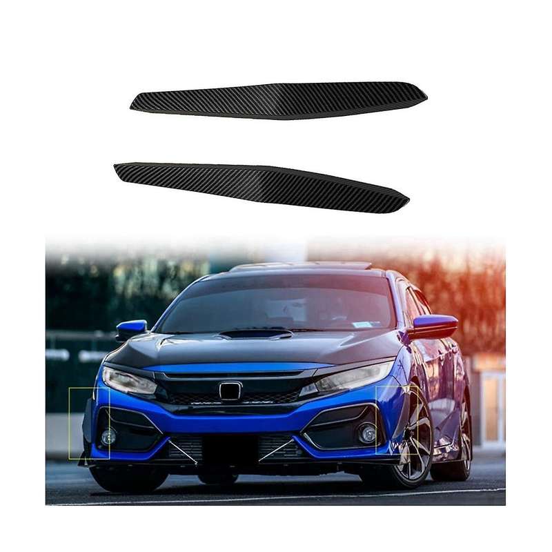 Front Bumper Trim Front Bumper Side Wind Blade Front Bumper Spoiler Auto for Type-r 2019-2021
