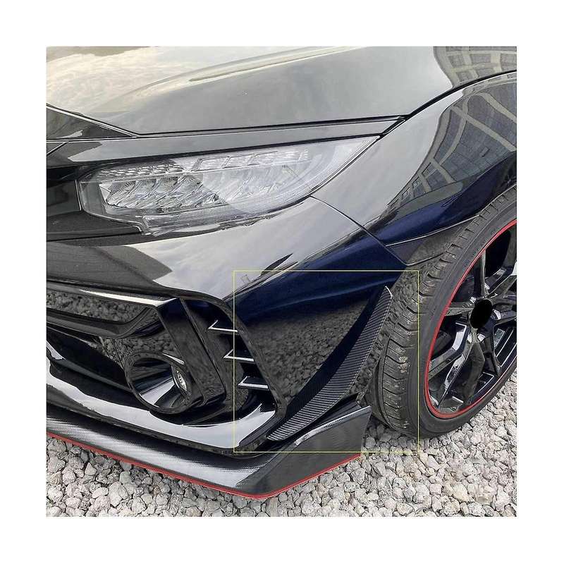 Front Bumper Trim Front Bumper Side Wind Blade Front Bumper Spoiler Auto for Type-r 2019-2021