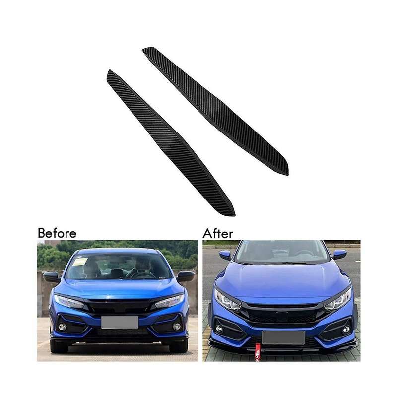 Front Bumper Trim Front Bumper Side Wind Blade Front Bumper Spoiler Auto for Type-r 2019-2021
