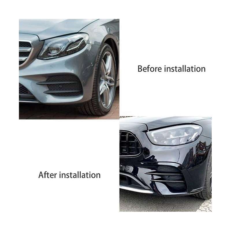 Front Bumper Wind Blade+ Front Wind Blade Modification Bumper Grille Trim Car for Chic E Class W213