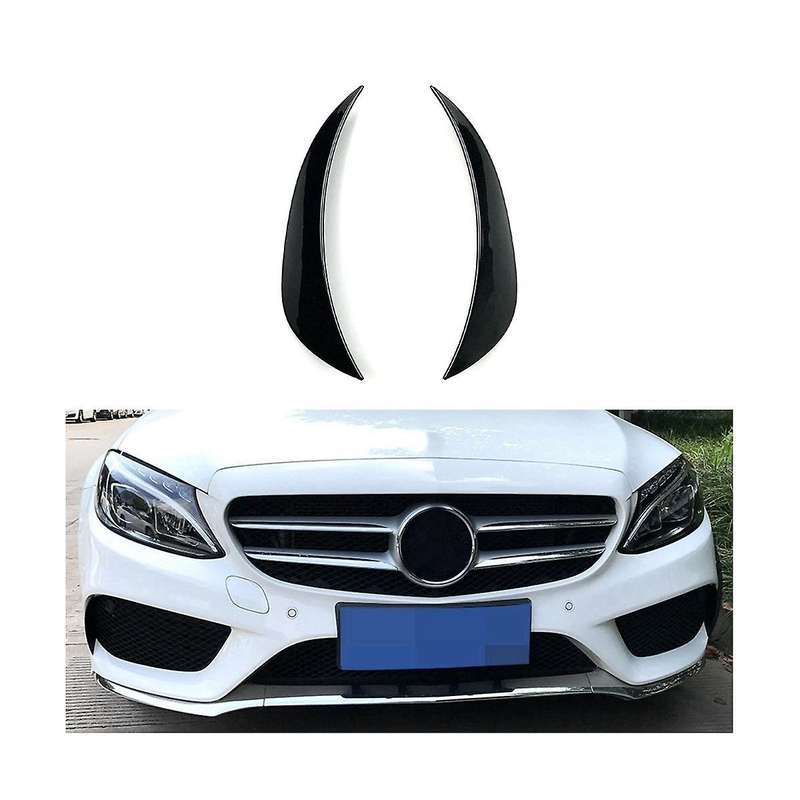 Front Bumper Wind Blade Vent Spoiler Front Bumper Trim Plate Auto for C-class W205 2015-2018