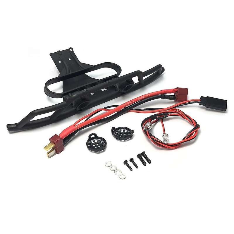 Front Bumper with LED Light for 144001 144010 124016 124017 124018 124019 RC Car Upgrades Decoratio