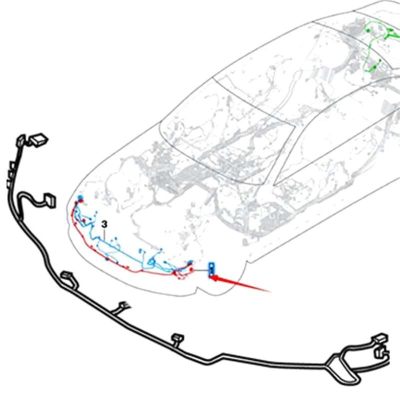 Front Bumper Wire Wiring Harness for 7 Series G11 G12 61128707292