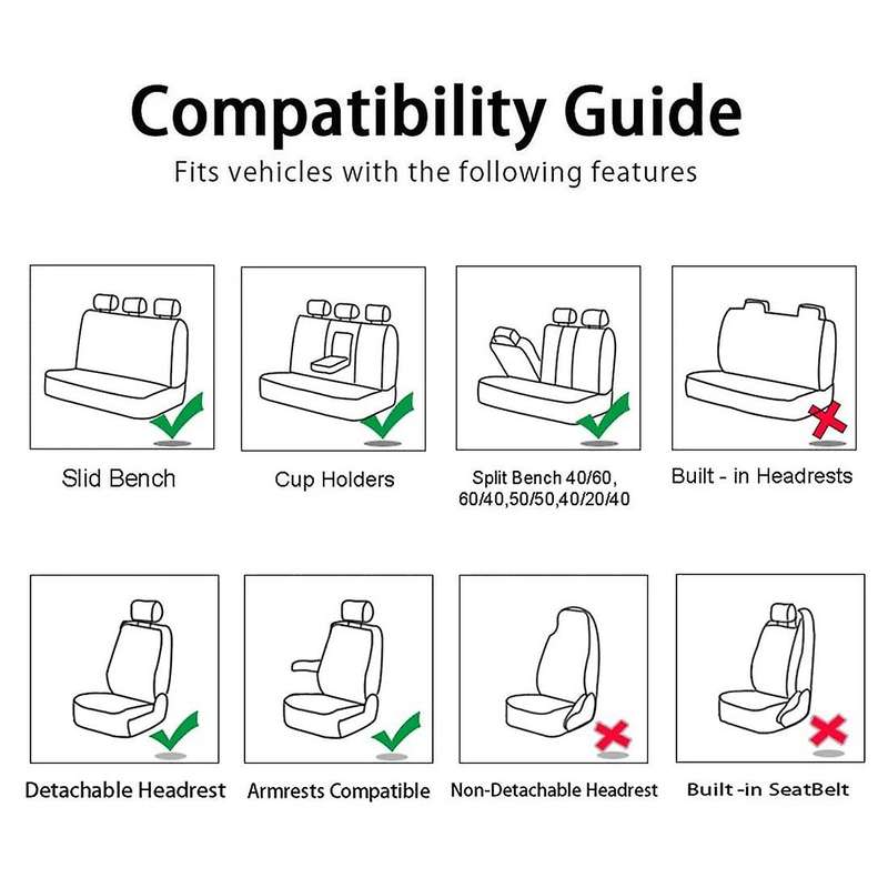 Front Car Seat Covers Front Ready Sport Bucket Seat Cover, 2-Piece Set Automobiles Seat Covers (Blac
