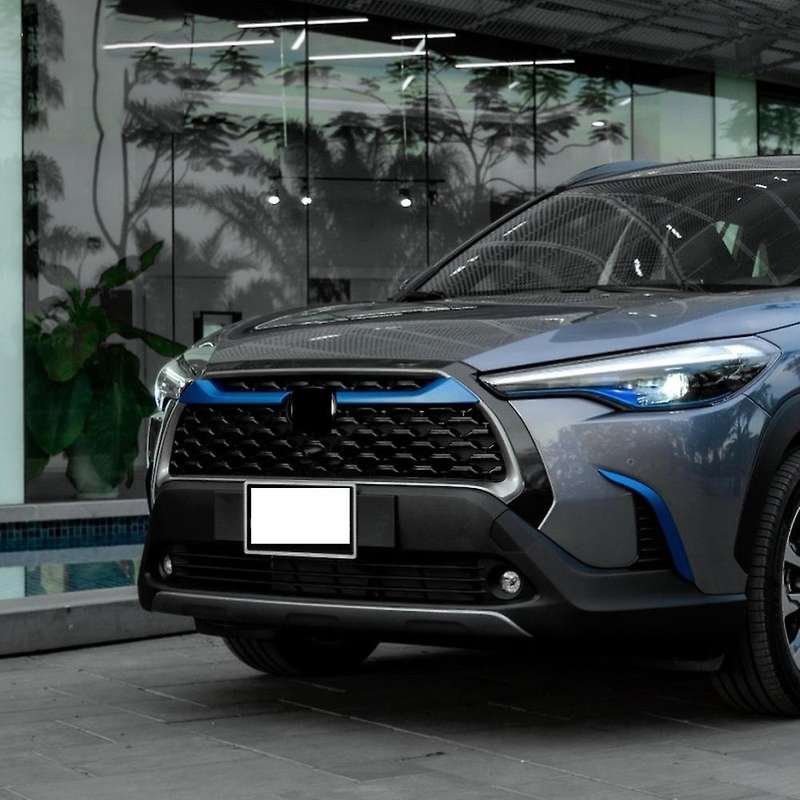 Front Center Mesh Grille Grill Cover Radiator Strip Trim Car Accessories for 2021