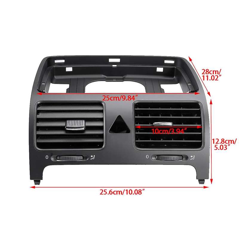 Front Central Dashboard Air Conditioning Outlet Vent with Warning Flasher Switch for Golf 5 MK5 Rabb