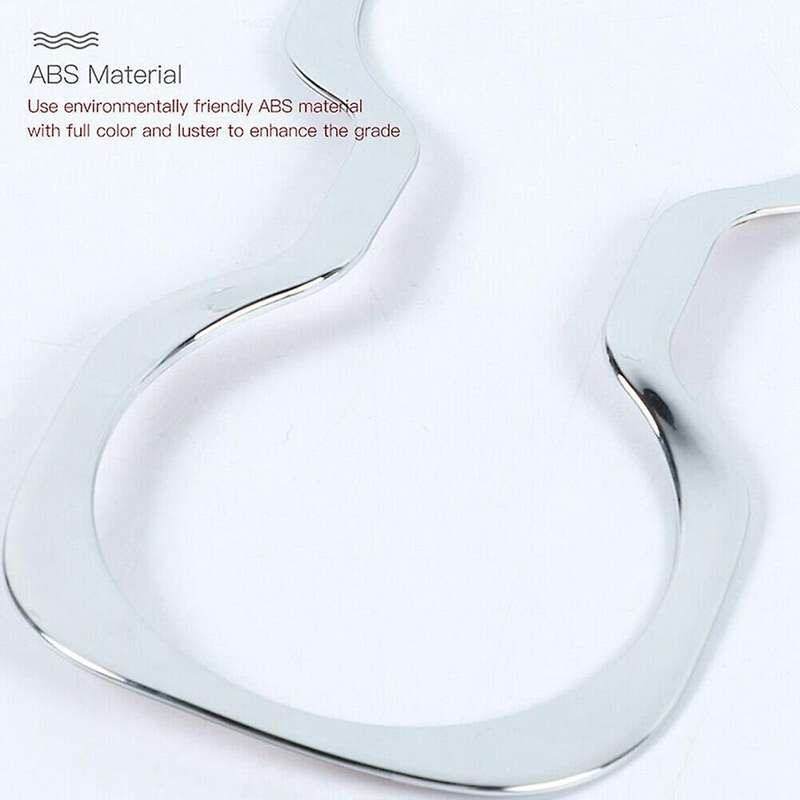 Front Cup Holder Cover Decor Ring Trim ABS for Ram 1500 2010 2011 2012 2013 2014 2015 2016 2017 (Chr