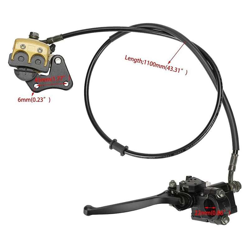 Front Disc Hydraulic Brake Master Cylinder Caliper Assembly for 50Cc 70Cc 90Cc 110Cc 125Cc RZF Db-X1