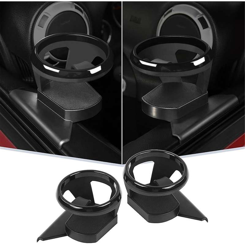 Front Door Cup Holder for Wrangler JK 2011-2017 Accessories, Side Door Mounted Drink Holders ,Left