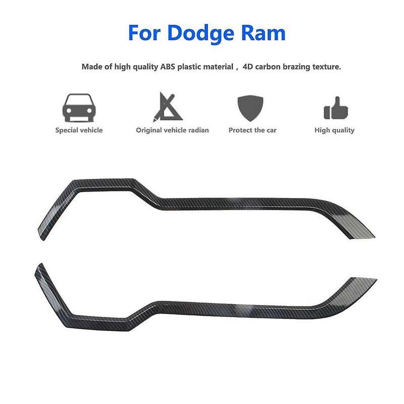 Front Door Linear Foot Pedal Trim for RAM 1500 2500 3500 2010-2017, 2PCS