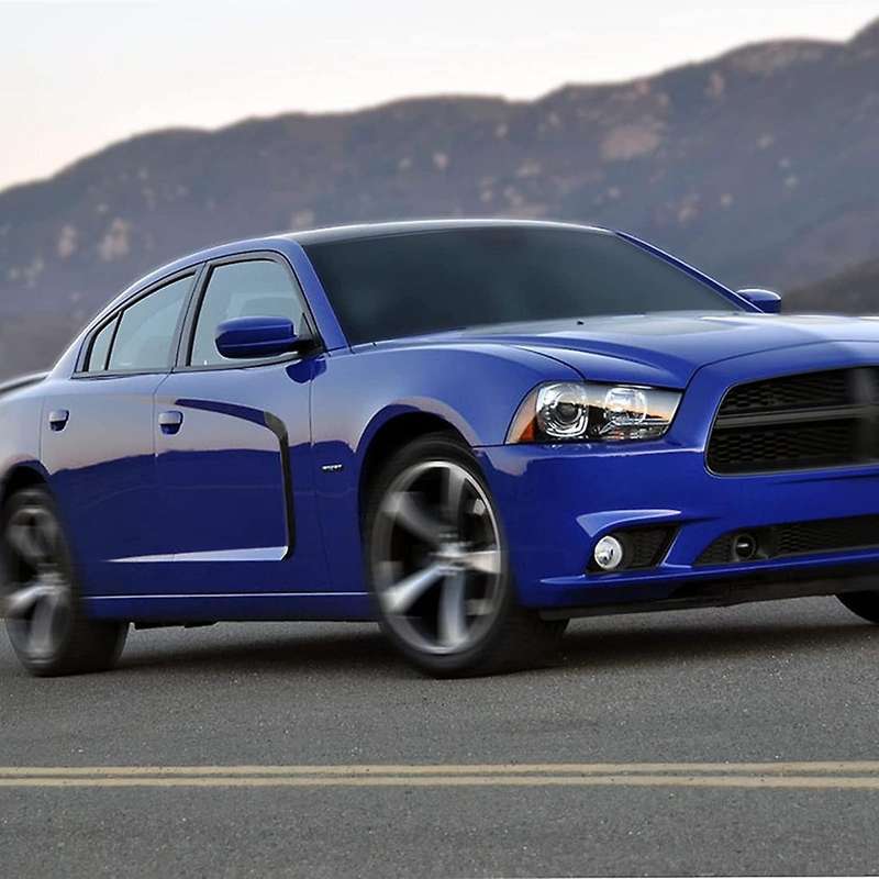 Front Door Side Scoops Fin Vents Trim ABS for Charger 2015-2021 Accessories 2PCS (Carbon Fiber)