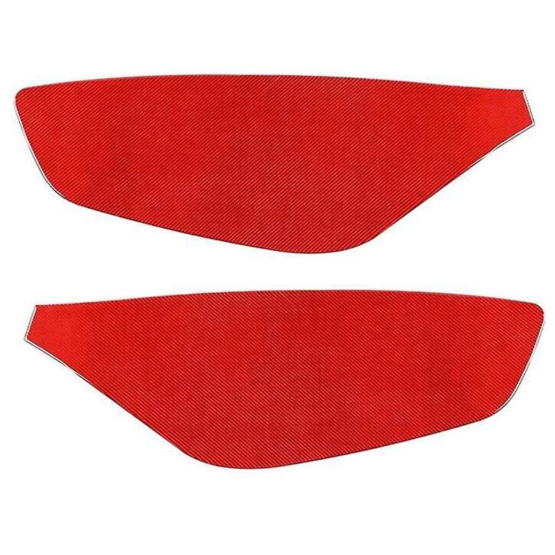 Front Door Trim Panel Cover Sticker Carbon Fiber for 2012 2013 2014 2015 Accessories (Red)