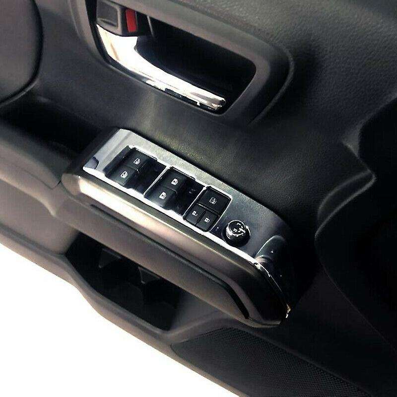 Front Doors 2Pcs Chrome Interior Door Armrest Window Switch Panel Cover Trim for 2016-2020