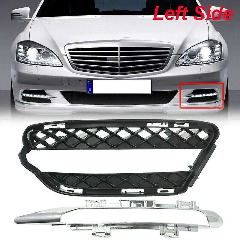 Front DRL Fog Light Grill Cover & Trim Molding Left for - S-Class W221 2009-2013 A2218851722 A221885