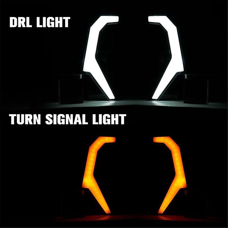 Front Fang Accent Lights Kit, Signature Light with Led Turn Signal for Rzr Xp 4 1000/rzr 900 Xc 900s