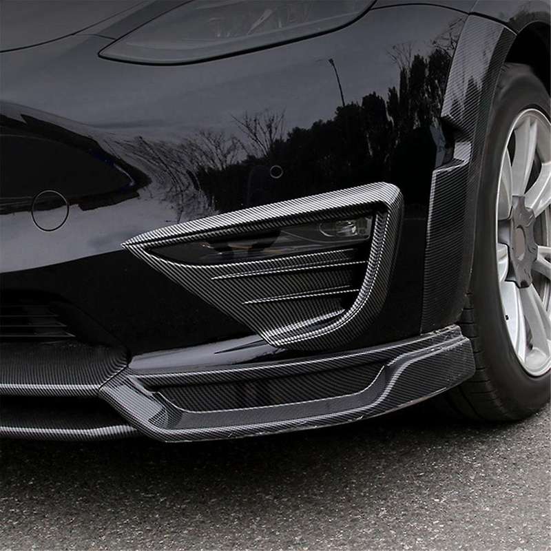 Front Fog Lamp Protector Wind Blade Spoiler Wind Blade Car for 2021-2022 Model Y