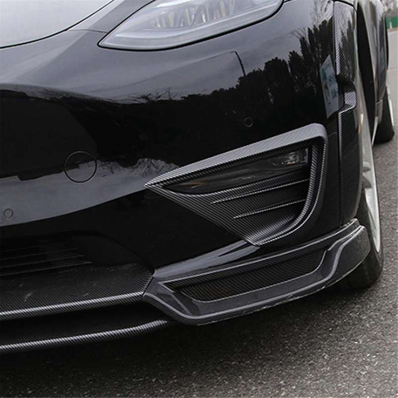 Front Fog Lamp Protector Wind Blade Spoiler Wind Blade Car for 2021-2022 Model Y