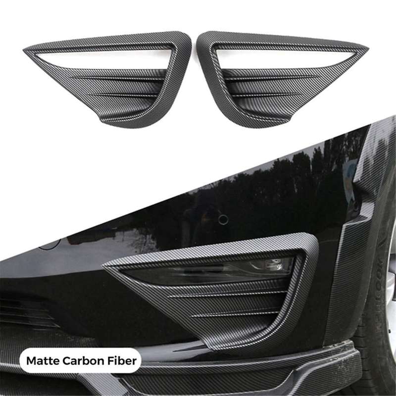 Front Fog Lamp Protector Wind Blade Spoiler Wind Blade Car for 2021-2022 Model Y