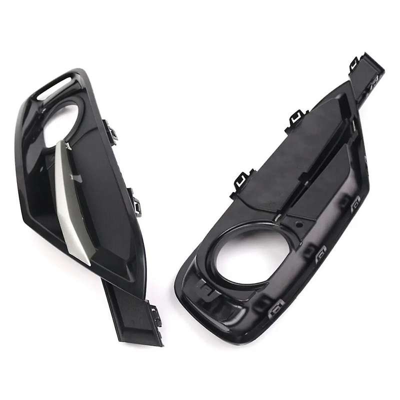 Front Fog Light Bezel Cover with Decorative Strips for 3 Series F30 F31 2011-2017 Fog Light Grille