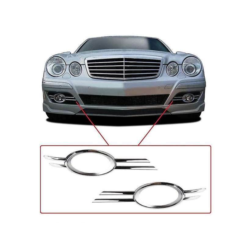 Front Fog Lamp Decorative Frame Grille Trim Car for - W211 E320 E350 E550 07-09 A2118851174 A2118851