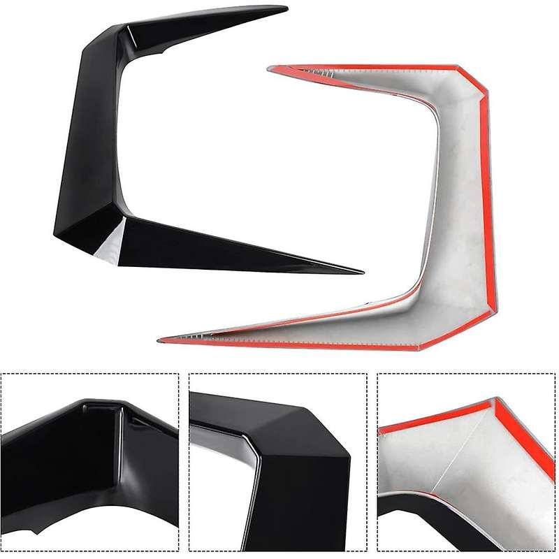 Front Fog Light Cover Fog Lamp Trim Eyebrow Spoiler Decor Frame for 2019 2020 2021 Accessories,Black