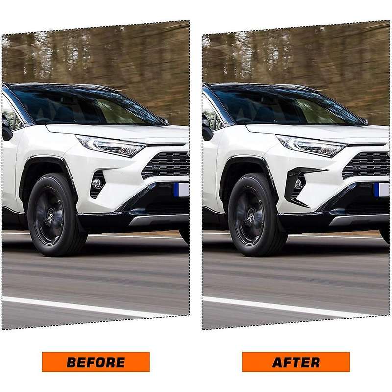 Front Fog Light Cover Fog Lamp Trim Eyebrow Spoiler Decor Frame for 2019 2020 2021 Accessories,Black