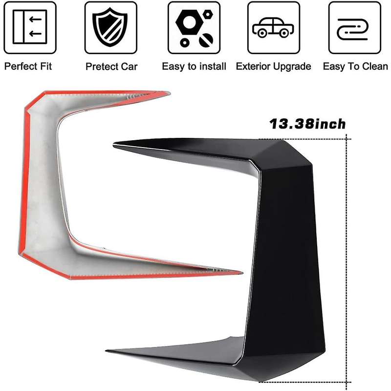 Front Fog Light Cover Fog Lamp Trim Eyebrow Spoiler Decor Frame for 2019 2020 2021 Accessories,Black