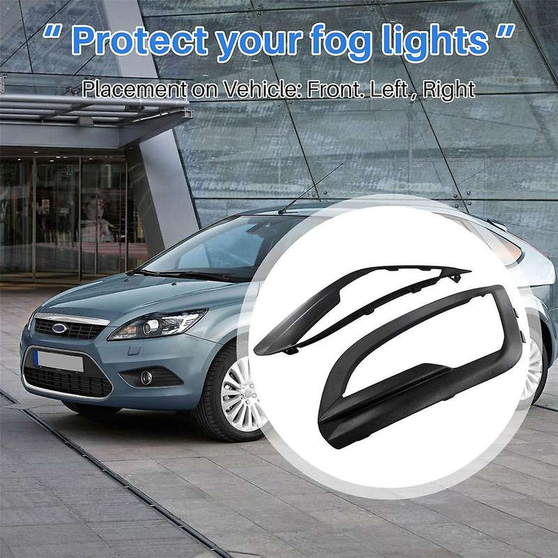 Front Fog Light Cover for 2018-2012 Headlight Frame Trim GN15-15A298-AAWD GN15-15A299-AAWD