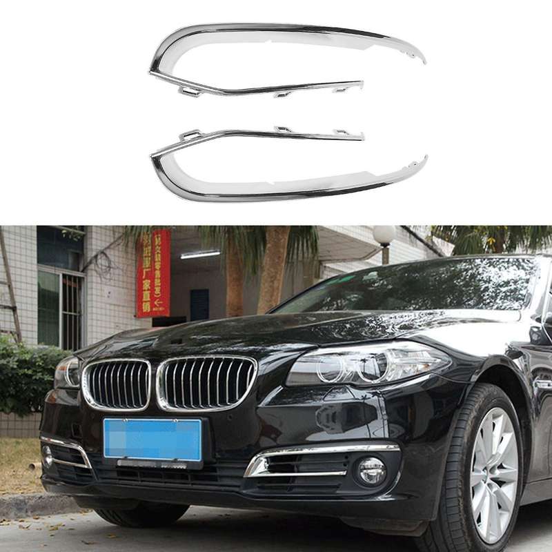Front Fog Light Cover Trim Fog Light Brow Cover Front Bumper Fog Lamp Trim for 5 Series F10 520Li 52
