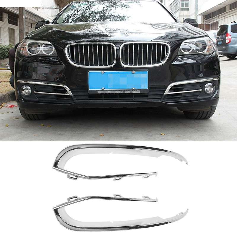 Front Fog Light Cover Trim Fog Light Brow Cover Front Bumper Fog Lamp Trim for 5 Series F10 520Li 52