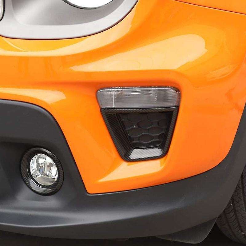 Front Fog Light Cover Trim for 2019 ABS Fog Light Decorative Cover Trim Car Accessories(Carbon Fiber
