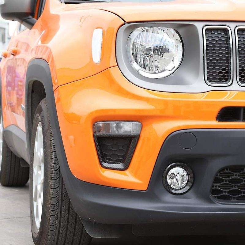 Front Fog Light Cover Trim for 2019 ABS Fog Light Decorative Cover Trim Car Accessories(Carbon Fiber