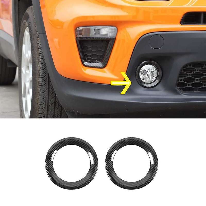 Front Fog Light Cover Trim for 2019 ABS Fog Light Decorative Cover Trim Car Accessories(Carbon Fiber