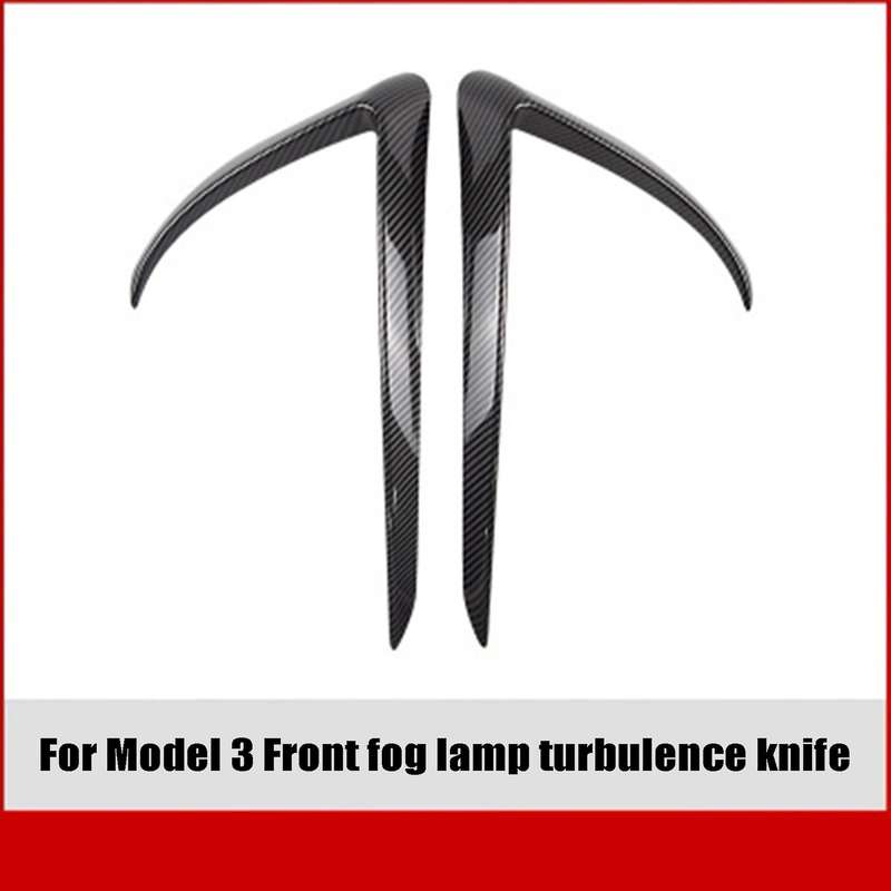 Front Fog Light Eyebrow Cover Trim Front Bumper Trim Car Front Blade Trim for 2017-2019