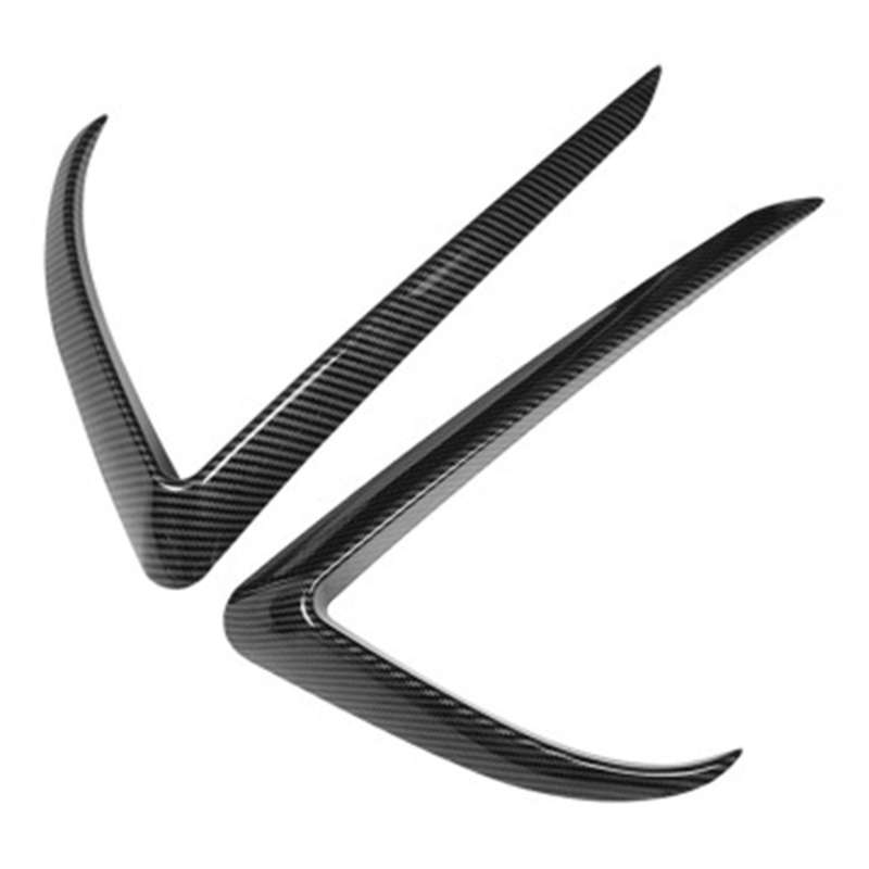 Front Fog Light Eyebrow Cover Trim Front Bumper Trim Car Front Blade Trim for 2017-2019