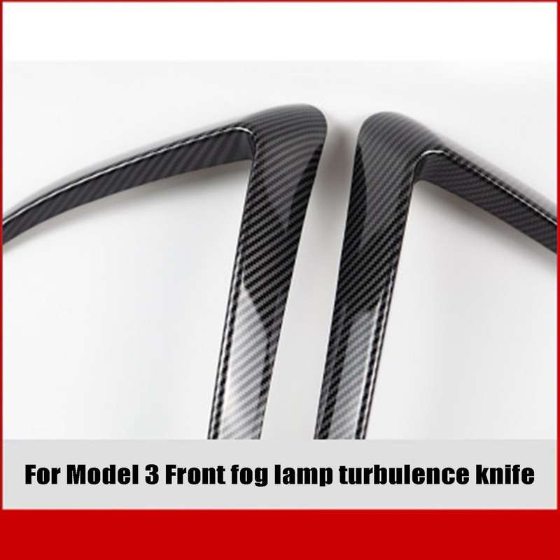 Front Fog Light Eyebrow Cover Trim Front Bumper Trim Car Front Blade Trim for 2017-2019