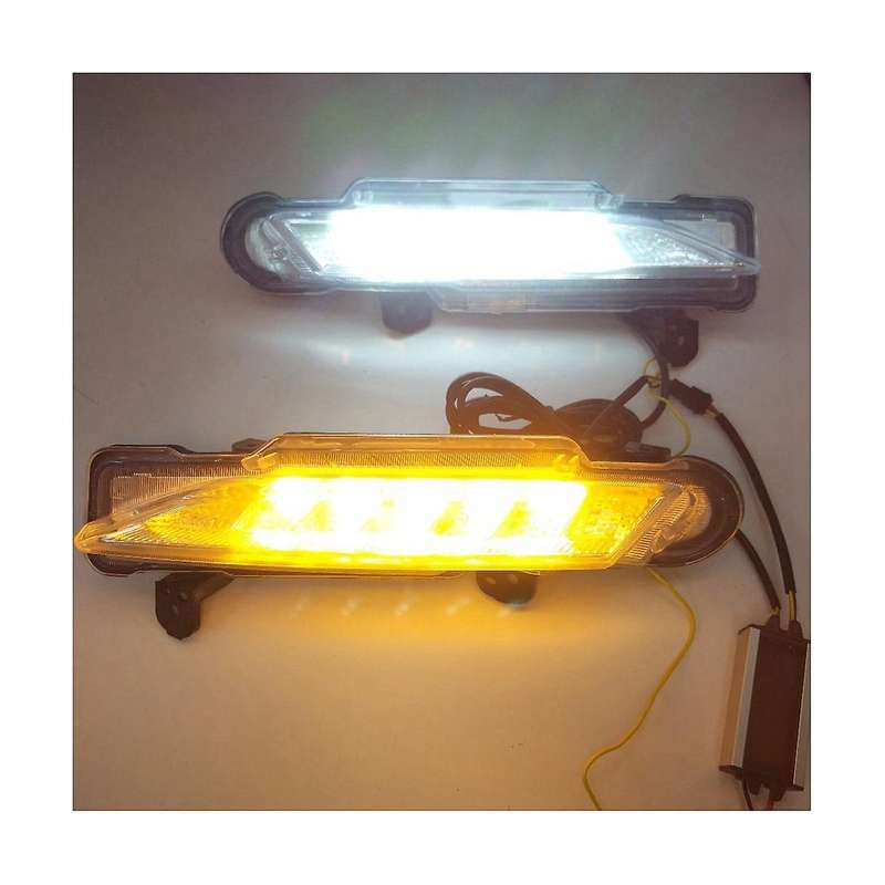 Front Fog Light Daytime Running Light Turn Signal Light (yellow Turn Signal Light) Car for Yaris 20