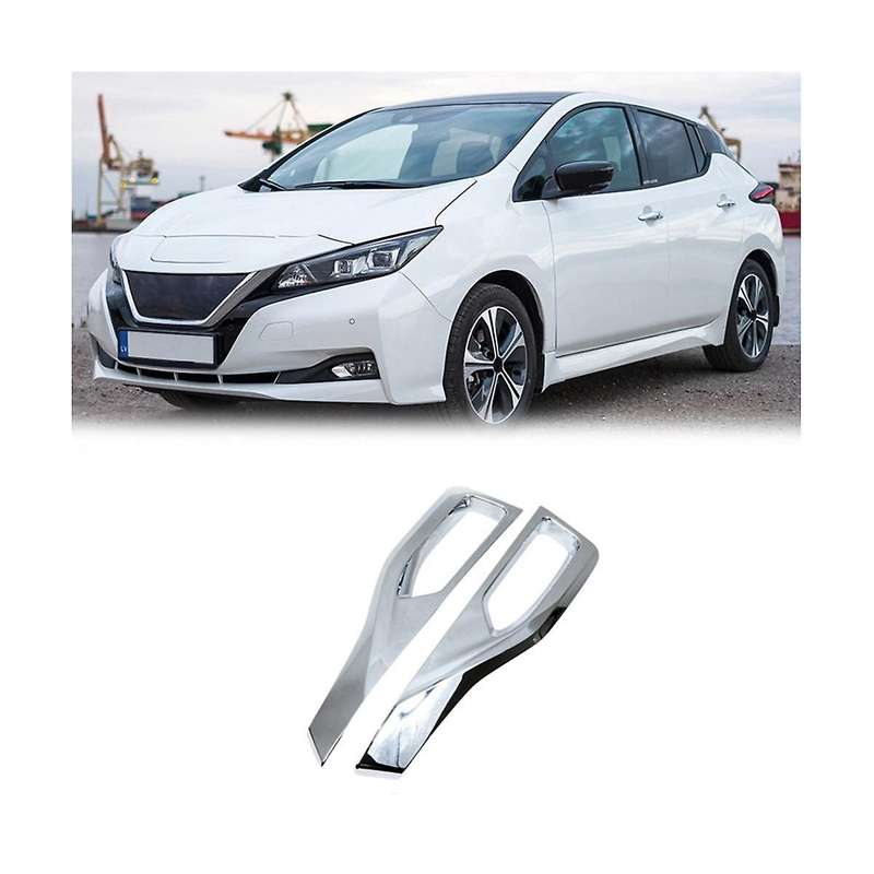 Front Fog Light Lamp Cover Trim Foglight Bezel Decoration Frame Chrome for Leaf Ze1 2018-2022
