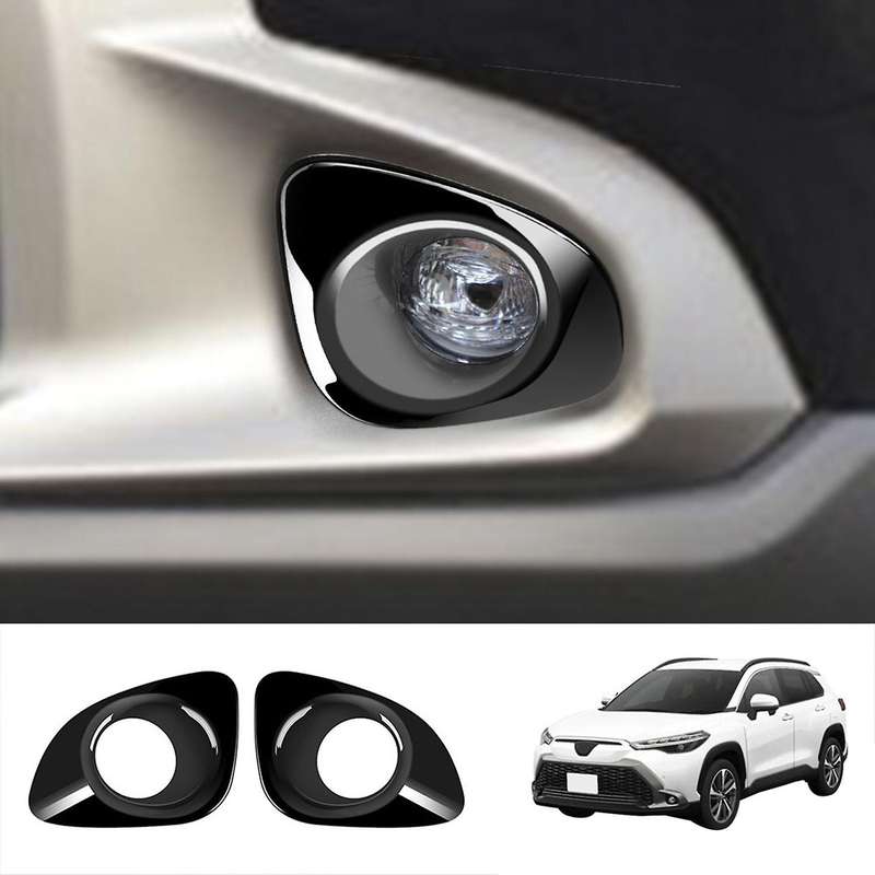 Front Fog Light Lamp Cover Trim Foglight Bezel Decoration Frame for Corolla Cross 2021 B