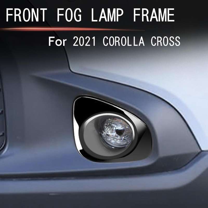 Front Fog Light Lamp Cover Trim Foglight Bezel Decoration Frame for Corolla Cross 2021 B
