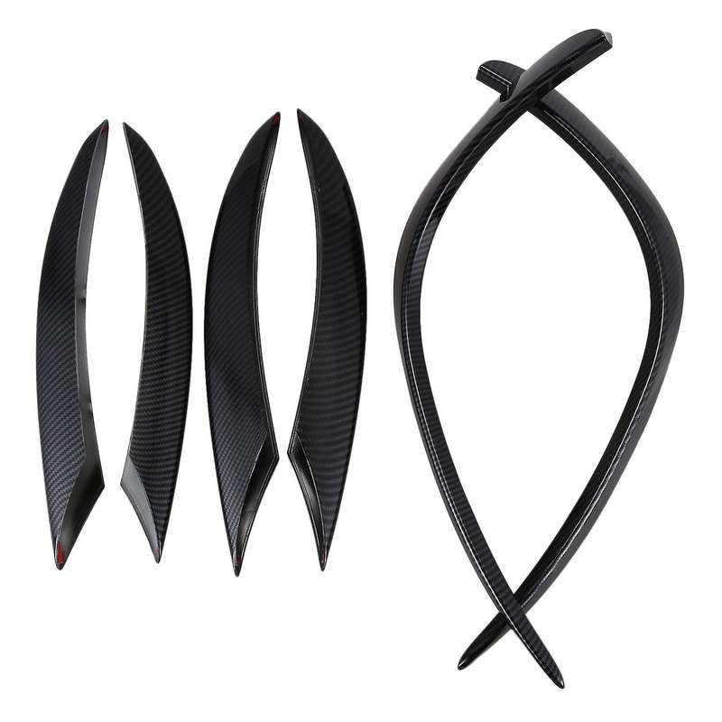 Front Fog Light Lamp Trim Cover Sticker Front Bumper Grille Slats for C Class W205 C43 C63