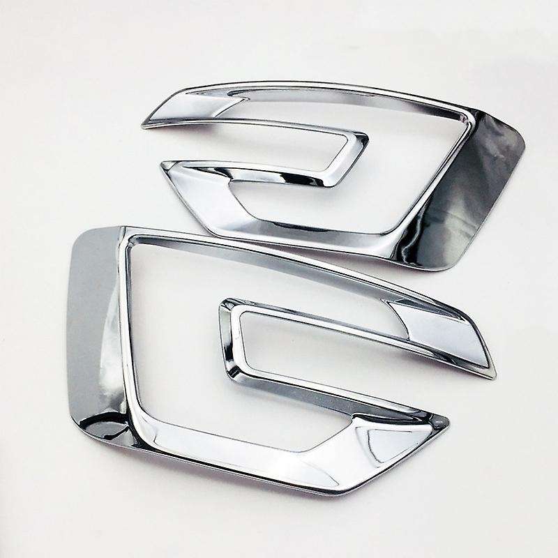 Front Fog Light Lamp Cover Trim Molding ABS Chrome for Explorer 2016-2017