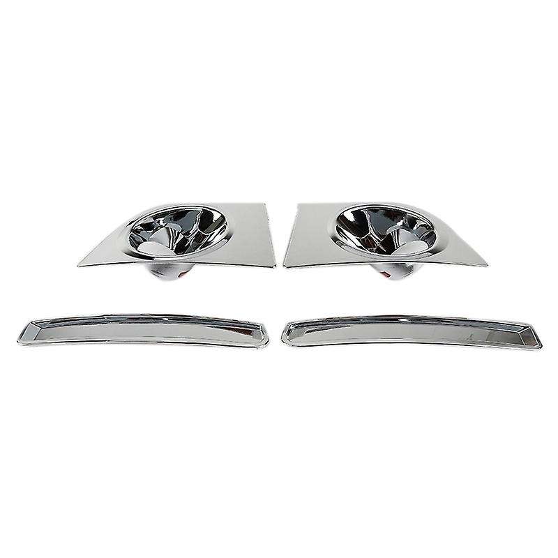Front Fog Light Lamp Decor Cover Trim Bezels for 2010 2011 2012 2013 2014 Accessories (Silver)